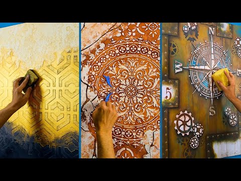 3 new genius ways to use putty to make a unique wall painting design ✨
