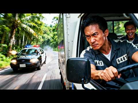 Action movie! A prison inmate, on a job assignment, hijacks a truck and escapes in front of everyone