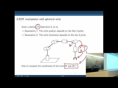 SYSC 4206 Lecture 7: Inverse kinematics 2, 6DOF robot arm with spherical wrist