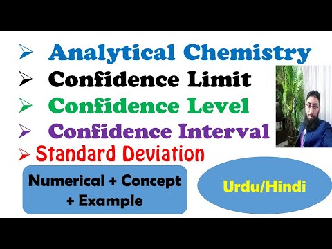 Confidence Limit |  Confidence Level | Standard Deviation |Analytical Chemistry|Urdu\Hindi |Saad