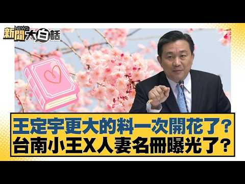 王定宇更大的料一次開花了？台南小王X人妻名冊曝光了？【#新聞大白話】20260304-7｜#邱毅 #洪孟楷 #陳揮文 @tvbstalk