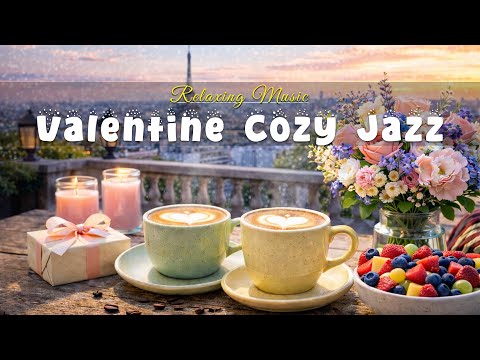 [VALENTINE COZY JAZZ] ☕Romantic Piano Jazz & Bossa Nova Background for Work, Study, Relax