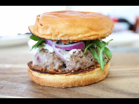 Lamb, Goats Cheese and Beetroot Zacusca Burgers