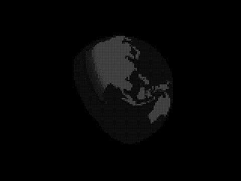 1 hour of an ASCII Earth Rotating in the void