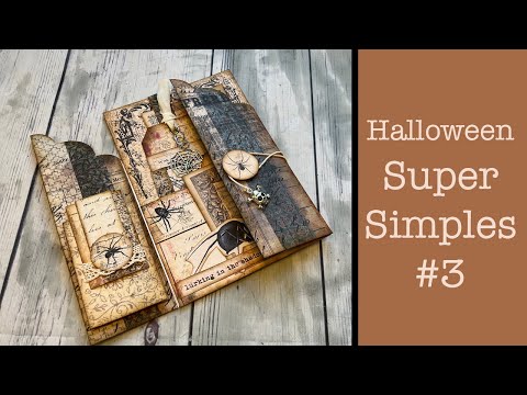 Halloween Super Simples #3 FULL TUTORIAL, Halloween Junk Journaling Tutorial, Ephemera