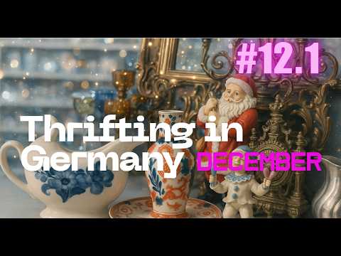 #12.1Thrifting in Germany Christmas (Part 1)❄️ SUB ☃️ ⭐Cute finds
