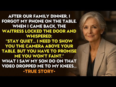 HER TRUE STORY 👵💔 I Left My Phone After A Family Dinner. What The Waitress Showed Me Saved My Life