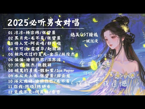 【男女對唱 | 單曲循環】2025必聽OST對唱1小時純享🎵頂級和聲盛宴，一聽就上癮！ #張碧晨 #毛不易 #迪麗熱巴 #汪蘇瀧 【Lyrics Video】