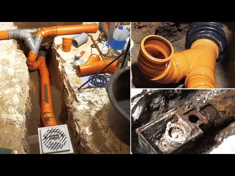 Replace basement drain (including laying basement pipes) | all work steps + concreting