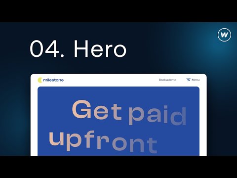 04. Advanced Webflow tutorial: Custom hero section with scroll animation and lottie