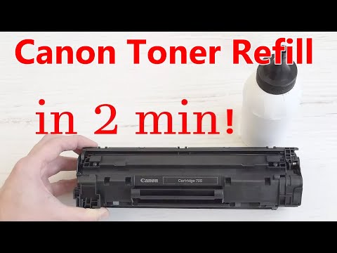Refill Canon 737, 137, 725, 728, 925 Toner Cartridges in 2 Minutes! Fast & Easy Tutorial