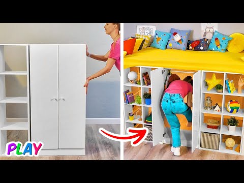 PIÈCE SECRÈTE SOUS LE LIT || ASTUCES BON MARCHÉ POUR AMÉLIORER TA CHAMBRE