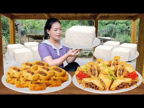 Full Process of Making PORK-STUFFED TOFU at Home | Traditional Family Cooking Recipes | Rural Life