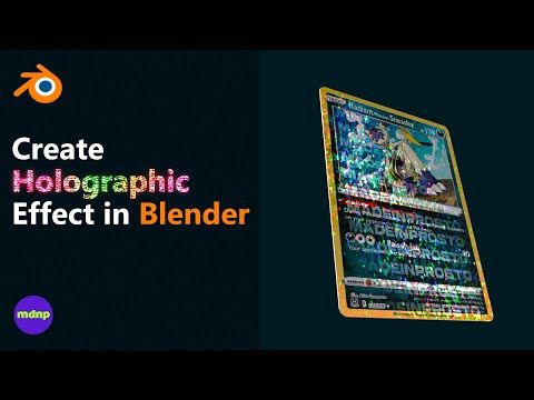 Create Holographic Pokemon Card Effect in Blender #blender #cyclesrender #b3d
