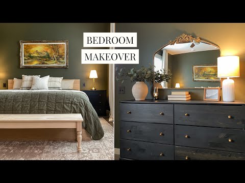 Primary Bedroom Makeover (dark & moody)