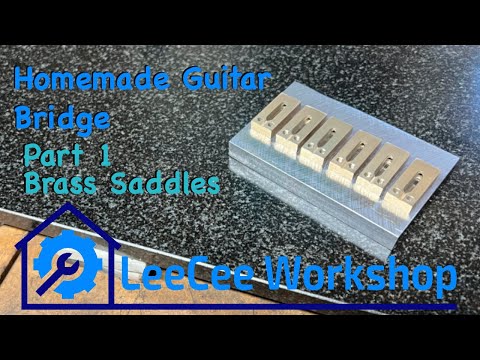 Handmade Guitar Bridge Part 1 - Brass Saddles