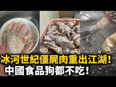 冰河世紀僵屍肉重出江湖！壹捏就碎！純添加 零天然！臭豆腐制作過程觸目驚心！堪比化工廠！中國食品狗都不吃！