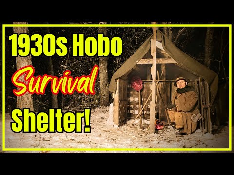 1930s Hobo Survival Shelter! –  Fast, Simple, and Warm!