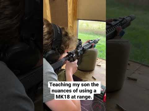 Teaching my son how to engage targets at range.