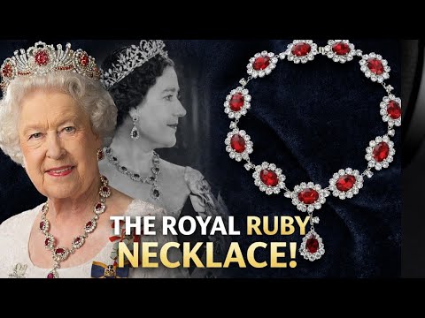 The Crown Ruby Necklace: The Legendary Jewel of British Royal Collections. #queenelizabeth