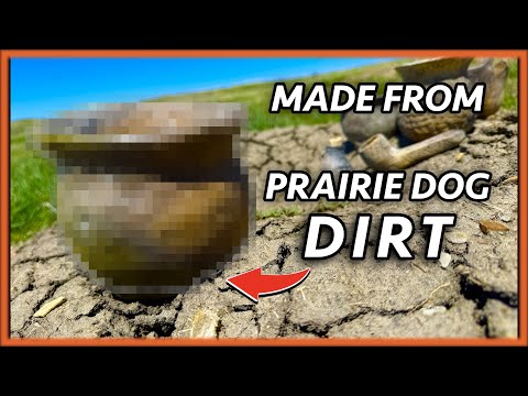 I made pottery from a prairie dog mound