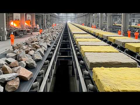 Как это сделано: Как из камня делают вату, которая не боится огня в 1200°C