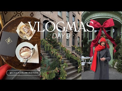 vlogmas 9 | west village christmas, festive stoops & leesa giveaway winners