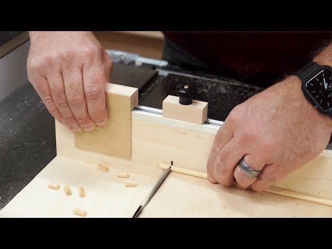 Simple ZERO-KICKBACK, Repeatable-Cut Crosscut Sled / How to Cut Small Pieces on the Table Saw