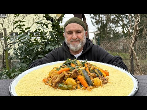 HOW TO MAKE REAL AUTHENTIC ROYAL COUSCOUS RECIPE⁉️ Cooking in Village Life