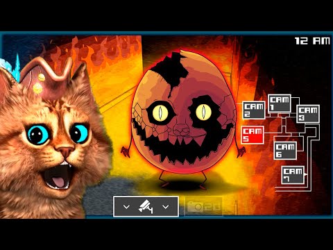 СУМАСШЕДШИЙ ФЛАМПТИ в ОДНА НОЧЬ С ЯЙЦОМ 3 One night at flumpty's 3 Прохождение Выживание Весёлый Кот