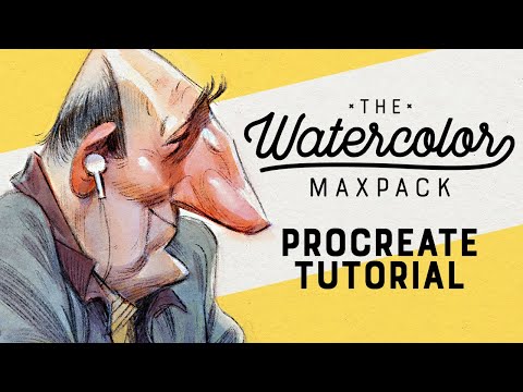 PROCREATE WATERCOLOR TUTORIAL - Painting With MaxPacks Brushes