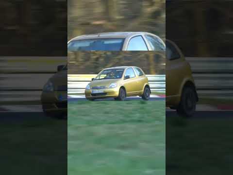 My 68hp Yaris at full attack on the Nürburgring Nordschleife captured by @statesidesupercars