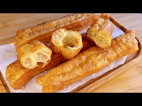 超市$5一包的油條不用買❗️在家做油條注意這三個步驟，100%成功！蓬鬆酥脆，不隔夜等待，不揉麵【阿栗食譜252】
