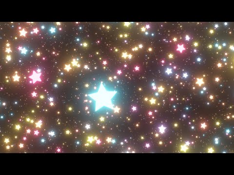 Magical Rain Of Glowing Stars Falling In Celestial Cosmic Night Sky 4K 60fps Wallpaper Background