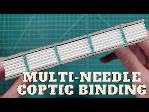 Multi-Needle Coptic Bookbinding Tutorial // How to create beautiful stitches with multiple needles