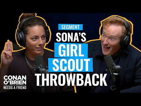 Conan Reacts To Sona & David's Childhood Scout Photos | Conan O'Brien Needs A Friend