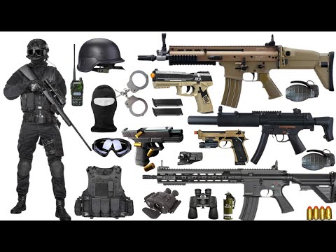 Special Forces Military Toy Gun Set Unboxing,Shotgun, SCAR, Machine Gun, Kar98 Sniper Rifle, Beretta