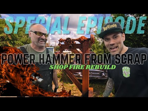 REBUILDING a Metal Shaping POWER HAMMER From Scrap Metal @ HALFASS KUSTOMS