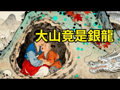 逃難母子躲進死人山，孩子哭喊「娘，山在動！」原來整座山是沈睡銀龍！誠心叩首後龍醒獻寶，惡鄰盜寶被山吞！#民間故事 #故事頻道 #感人故事 #情感