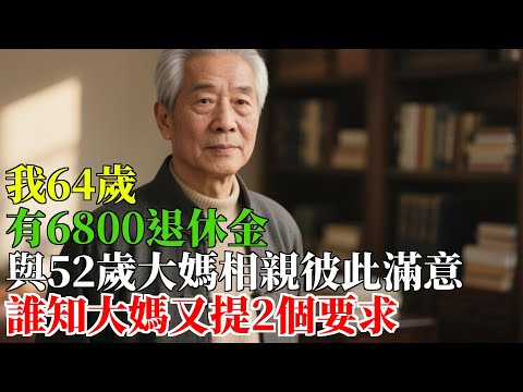 我64歲，有6800退休金，與52歲大媽相親彼此滿意，誰知大媽又提2個要求#晚年生活 #中老年生活 #為人處世 #生活經驗 #情感故事 #老人 #幸福人生 #人生智慧#七十歲的姑娘