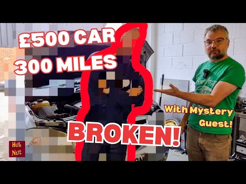 £500 'ugliest' car, 300 miles home and it's broken. With guest YouTuber! All of the mystery.