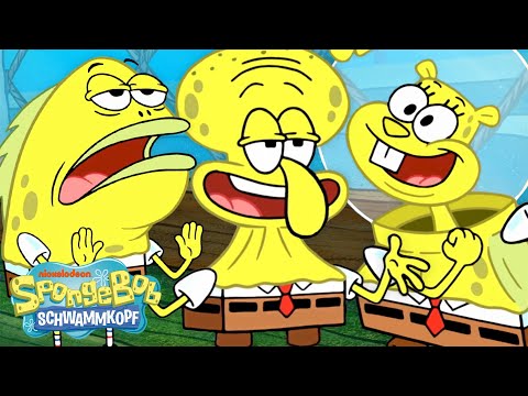 SpongeBob | 45 Minuten mit SpongeBobs WITZIGSTEN Nachahmungen! 🎭  | SpongeBob Schwammkopf