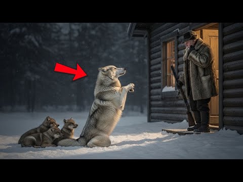«При –50°C раненая волчица просила приюта — и то, что сделал старик, стало настоящим чудом»