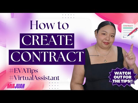 How to create a contract as a virtual assistant! | Easy & Step by Step