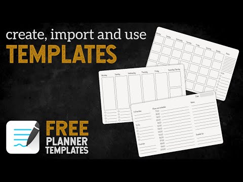 Creating and importing notebook templates | Goodnotes 5 iPad tutorial | Free planner templates