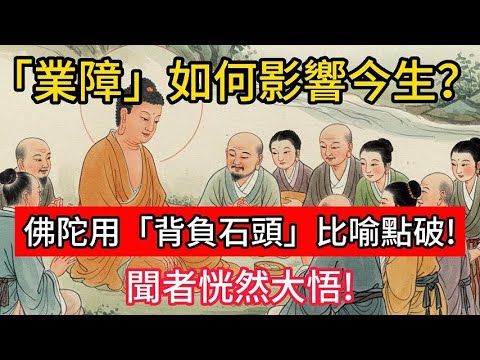 「業障」如何影響今生？佛陀用「背負石頭」比喻點破！#佛學 #正能量 #菩提解脫道 #佛教文化 #佛教故事 #人生感悟