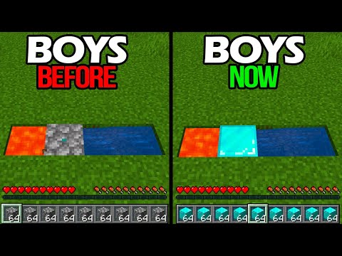 how boys play Minecraft BEFORE and NOW