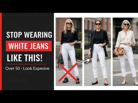 5 GENIUS & EASY WHITE JEANS HACKS TO LOOK 10x MORE EXPENSIVE OVER 50