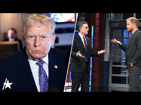 Prince Harry Takes Swipe At Trump While Crashing Stephen Colbert Monologue