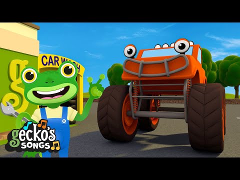 Monster Truck Jump & Spin! 😲 | Gecko's Songs 🎶 | Cartoons For Kids | Toddler Fun Learning